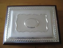 Wooden jewelry box with silver plated lid in Okinawa, Japan